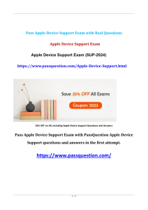 Apple Device Support Exam (SUP-2024) Real Questions
