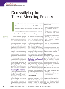 Demystifying the Threat-Modeling Process