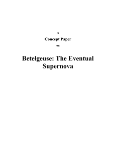 Concept Paper  Betelgeuse