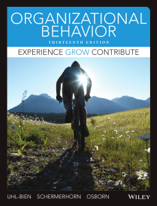Organizational Behavior 13th Edition Experience Grow Contribute
