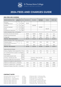 St Thomas More College - Fees Guide 2024