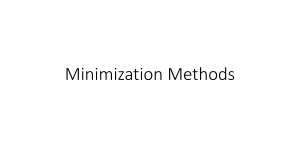 Minimization Methods