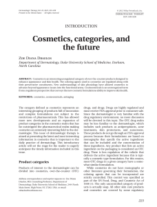 Cosmetics, categories, and the future draelos2012