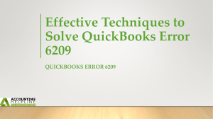 How to fix QuickBooks Error 6209 in no time