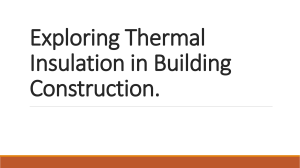 Exploring Thermal Insulation in Building Construction