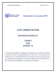 LO Revision Booklet 2023 Gr 10 T2