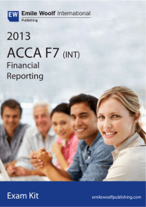 ACCA F7 Revision Kit 2013 Emile Woolf