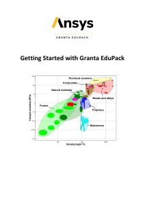 Getting Started with Granta EduPack - Tutorial exercises