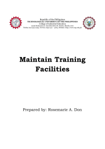 4 Title Page Maintain Training Facilities