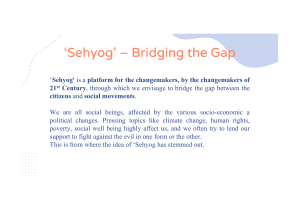 Sehyog-Bridging the Gap (1)