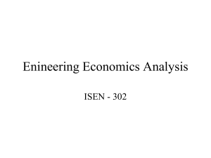 Engineering Economics Analysis Chapter 1 Review