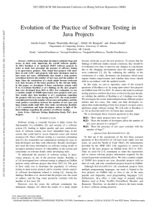 Evolution of the Practice of Software Testing in Java Projects