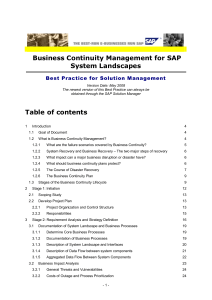 Business Continuity Management Whitepaper