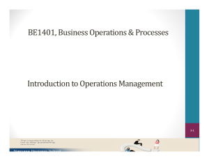 Week 1-1 Introduction to Operations