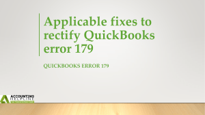 Here's the methods to resolve QuickBooks Error 179