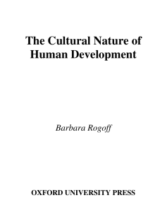 ROGOFF The Cultural Nature of Human Development