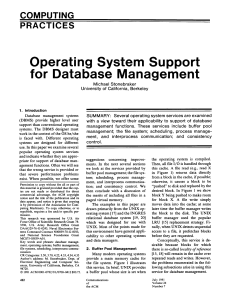 operating system support for database management
