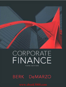 Corporate Finance 3rd Edition