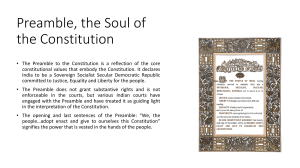 Preamble the Soul of the Constitution 26.11.2020