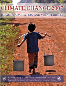 CLIMATE CHANGE 2007-IMPACTS ADAPTATION AND VULNERABILITY