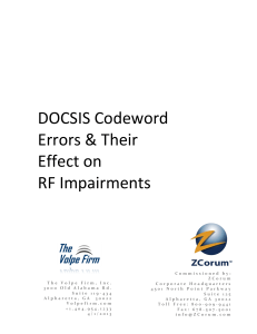 DOCSIS Codeword Errors and Their Effect on RF Impairments
