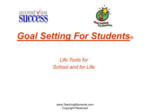 Goal Setting for Students