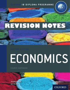 Economics - Revision Notes - Jocelyn Blink and Ian Dorton - Second Edition - Oxford 2012 副本