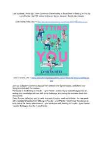 PDF: Betting on You By   Lynn Painter