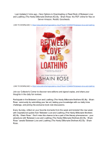 PDF: Between Love and Loathing (The Hardy Billionaire Brothers #2) By   Shain Rose