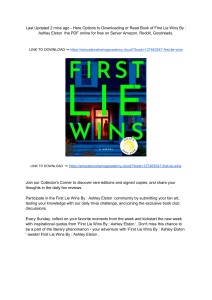 PDF: First Lie Wins By   Ashley Elston