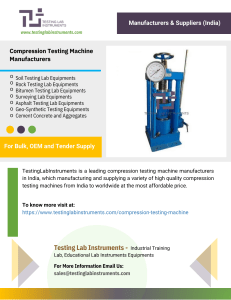 Compression Testing Machine Manufacturers