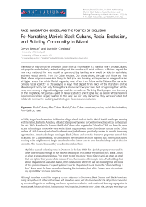 Benson, D.; Clealand, D. (2021). Re-Narrating Mariel Black Cubans, Racial Exclusion, and Building Community in Miami