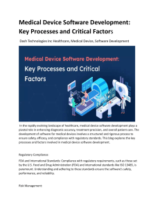 Navigating Medical Device Software Development