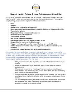 Mental Health Crisis Checklist