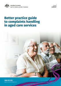 better practice guide to complaints handling in aged care services v4