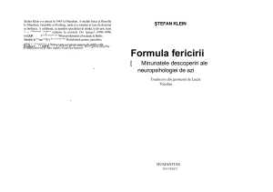 Formula Fericirii de Stefan Klein