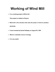 Working of Wind Mill