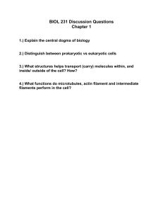 BIOL231 Discussion Questions Chapter 1