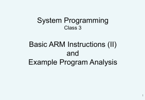 System programming-Basic ARM Instruction