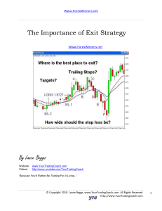 Importance of exit strategy 