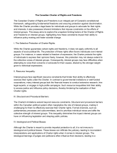 poli 101 The Canadian Charter of Rights and Freedoms