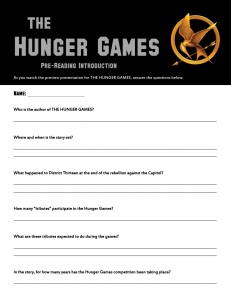 Hunger Games Intro Worksheet
