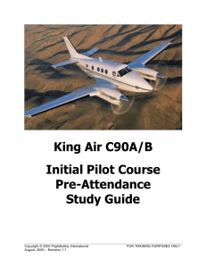 King Air C90 memory items and limitation
