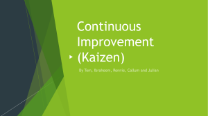 Continuous Improvement (Kaizen) - Presentation