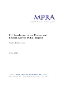 MPRA FDI LANDSCAPE IN THE CENTRAL AND EASTERN EUROPE (1)