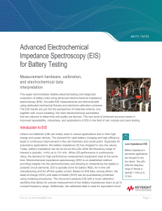 White Paper Advanced Electrochemical Impedance Spectroscopy (EIS) for Battery Testing