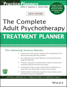The Complete Adult Psychotherapy Treatment Planner, 6th Ed