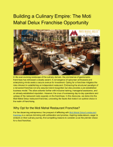 Building a Culinary Empire  The Moti Mahal Delux Franchise Opportunity