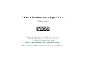 A Gentle Introduction To SuperCollider