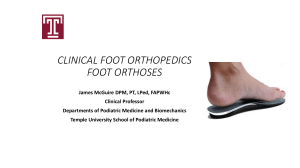 1. CFO Lecture 1 Foot Orthoses